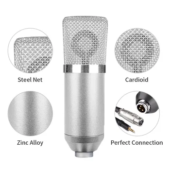 BM700 Karaoke Microfon Studio Condensator Profesional Mikrofon cu Consolă Suport Microfoane pentru jocurile de noroc de Înregistrare Podcast