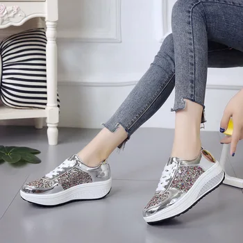Femeii Adidasi Casual Doamnelor WedgesSneakers Paiete se Agită Pantofi de Moda Fete de Mers pe jos de Sport pentru Femei Pantofi Moi dfg567