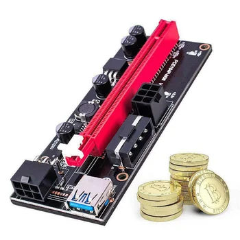 5pcs mai Noi VER009 USB 3.0 PCI-E Coloană VER 009S Express 1X, 4x, 8x, 16x Extender Riser Card Adaptor SATA 15pin la 6 pini Cablu de Alimentare