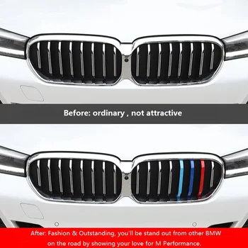 Pentru BMW X1 X2 E84 F48 F49 F39 ABS Tricolor Fața Centru Introduce Grila Tapiterie Auto Decor Autocolante Accesorii Auto en-Gros