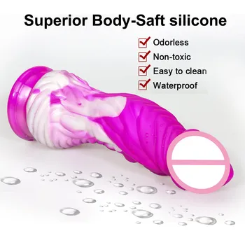 Realist Silicon Dragon Vibrator Strap on Penis artificial Jucarii Sexuale Pentru Femei Cu o Grosime de Glandul Cu ventuza Penisul sex Feminin adultos Pula Mare
