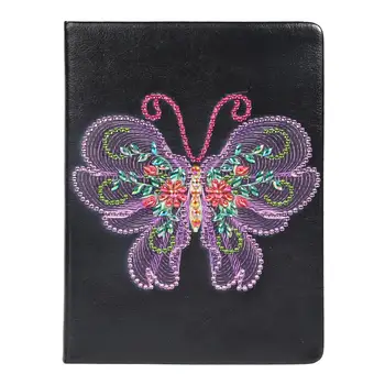 DIY Speciale în Formă de Diamant Pictura 100 de Pagini Fluture Lac de Rășină de Despicare Planeitate Notebook Schițe Cadou 200x150x15mm