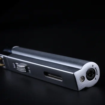 Portabil Ultra-subțire Fâșie Lungă de Metal Windproof Bricheta Roata de Rectificat Mic Pistol de Pulverizare cu Flacără Albastră Gaz Bricheta Accesorii de Fumat