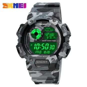 Brand de moda SKMEI Ceas Sport Barbati g-shock Digital Militare Ceas Conta în Jos de Lumină Led-uri de Afișare Ceas de Lux Mens Ceasuri