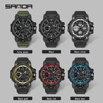 SANDA G Stil Bărbați Ceas Digital Șoc Militare Ceasuri Sport de Moda Electronice Impermeabil Ceas de mână pentru Bărbați Relogio Masculino