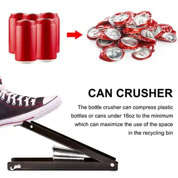16oz Metal Poate Concasor Grele Smasher Tip de Picior de Reciclare Instrument pentru Aluminiu Sifon Sifon Cutii și Sticle de Bere