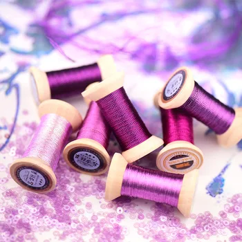 Rose violet serie de fir de Aur/franceză firul de brodat/broderie spool/colorate, broderii de aur fir /50 metri/rola