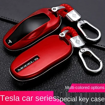 Noi ABS, Fibra de Carbon Cheie de la Distanță Masina Complet Acoperi Caz Shell Pentru Tesla Model 3 Model S Model X Masina Smart Key Accesorii Suport sac