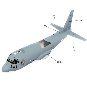 De înaltă Calitate AC130 Fantomă Aeriene de Luptă Avioane de Hârtie Model de Luptător Militar Model din Hârtie