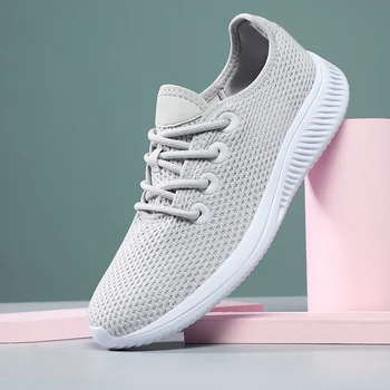 Femei Adidași 2021 Primăvară Respirabil Tricotate Casual Dantela-Up Pantofi Doamnelor Studenți de sex Feminin Pantofi Femei Pantofi Vulcanizat