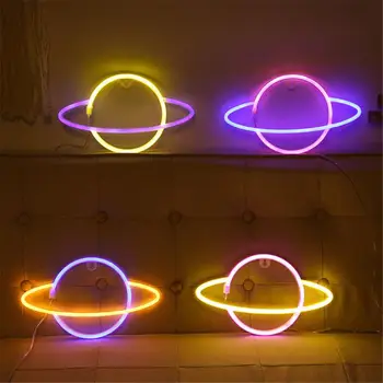 1BUC Lumina de Neon Creative Racheta/Planeta Forma USB Led Neon Pentru Camera Petrecere Acasă Decorare Cadou Lampa de Noapte cu LED de Lumina