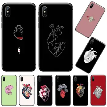 Organe umane Inima Meridian Telefon Caz pentru iPhone 11 12 pro XS MAX 8 7 6 6S Plus X 5S SE 2020 XR