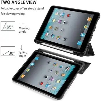 Trei Pliere Stand Flip din Piele de Caz Pentru iPad Mini 5 4 Silicon Moale Capacul din Spate Tablet PC Complet Capacul de Protecție Coque