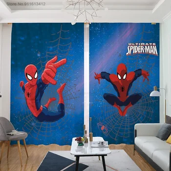 Avengers Erou Spiderman Opace Cortina Disney Desene animate Anime Băiat Dormitor Camera Copiilor Centrul de Educație Timpurie Draperii pentru Ferestre