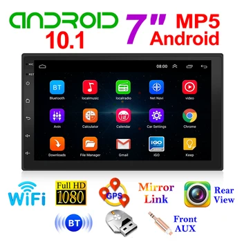 2 Din Android De 10.1 Radio Auto Multimedia Video Player Dublu Stereo de Navigare GPS Wifi Player Unitate Cap Ecran de 7 inch