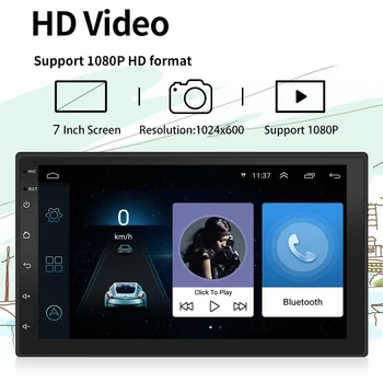 2 Din Android De 10.1 Radio Auto Multimedia Video Player Dublu Stereo de Navigare GPS Wifi Player Unitate Cap Ecran de 7 inch