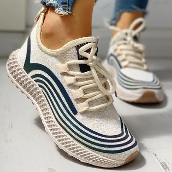 De vară 2020 adidasi pentru femei noua platforma apartamente moale pantofi de mers pe jos alb respirabil pantofi de funcționare zapatillas mujer dsicount 2