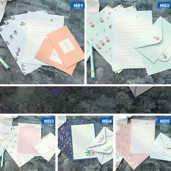NOI coreean Papetărie Scrisoare Plic de Hârtie de Creație Estetică Minunat Mic Parfum Proaspăt Plic de Hârtie Letter Set