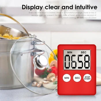 Cronometre de bucatarie Super-Subțire LCD Digital de Bucatarie de Gătit Timer Conta în Jos Ceas Deșteptător Magnetice Instrumente de Bucatarie