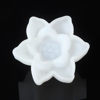 Mai nou Floare de Lotus Forma Mucegai Rășină Epoxidică turnată 3D Silicon Mucegai Meserii Decor Instrument DIY Lumânare de Luare de Săpun Mucegai