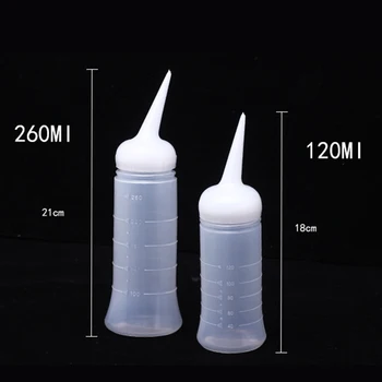 2 BUC Vopsea de Par Sticla Salon Aplicator Portative Slant Sfat Plastic Rezistent de Utilitate Coafura Sticla Pentru Vopsirea Părului Colorat