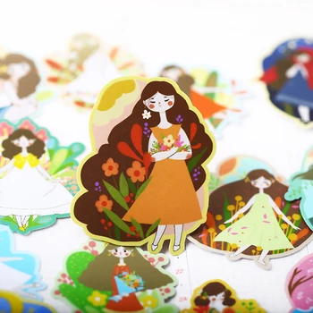 20BUC desene animate Drăguț fată floare Scrapbooking autocolante carte Student jucarii copii Notebook eticheta autocolant Decorativ hartie de Papetarie