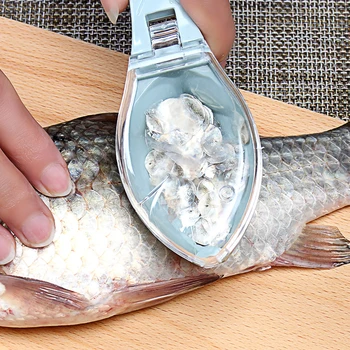 Scară De Pește Racleta Instrumente De Pește Scară De Curățare Manual Îndepărtarea Scale Cuțit De Bucătărie Practice Portabil Remover Instrumente