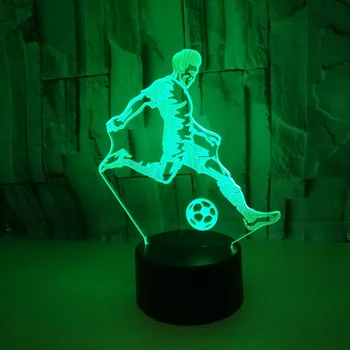Fotbal 3D de Fotografiere LED Lumini de Noapte Patul de Decorare Fete USB 7 Culori Schimbare Touch Lampă de Masă Decor Acasă Iubitor de Fotbal
