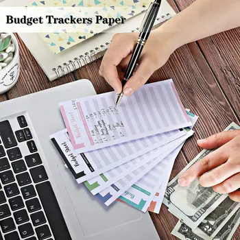 12 Cheltuieli Tracker Buget Foi am Bani Organizator pentru Bani si Registrul Cartea Utilizați Plicuri cu Bani pentru Buget Bani Portofele