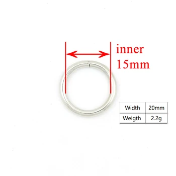 20buc/lot inel O inel Reglabil clip catarama cârlig pentru 15mm geanta rucsac cu ham de metal placat cu non-Sudate YH15Y