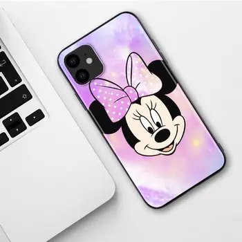 Silicon Negru Capac Drăguț Mickey Mouse-ul Pentru Apple iPhone 12 11 Pro Max mini XS Max XR X 8 7 6 6S Plus 5S SE 2020 Caz de Telefon Moale
