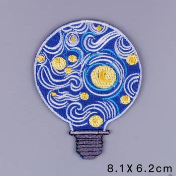 Japonia/Van Gogh Patch-uri Brodate Pentru Haine de Fier pe Jacheta de patch-uri de Cusut Aplicatiile de Patch-uri de pe Haine Autocolante de Fier pe Patch-uri