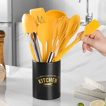 Silicon bucătărie utensilios de cocina accesorii instrumente set de vase de gatit lingura espatula gadget menaje Ustensila spatula de lemn