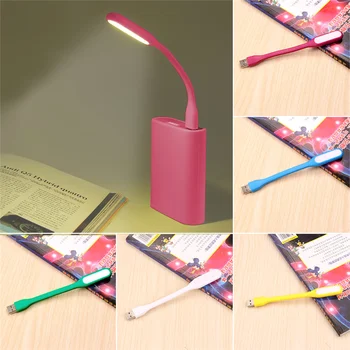 Flexibilă cu LED-uri USB Lampa de Carte de Lumină LED-uri Luminoase Moale Lampă de Carte Portabil Putere Banca Notebook Flexibil Lectură LED Lumini de Noapte