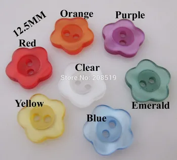 NB0141 100buc/lot 12,5 mm Flori Mix de Culoare pentru Copii Nasturi Plastic Cu 2 Gauri de Lux Accesorii de Cusut Nasturi