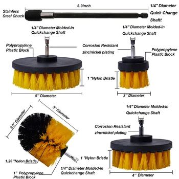 9Pcs Power Scrubber Burghiu Perie Auto Perie de Curățare Pentru Sticlă Anvelope Janta Detaliază Perie Perii de Toaletă Masina Instrumente de Curățare
