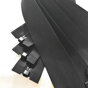 2 Bucăți de (20/70cm) 5# Open End Negru rezistent la apa TPU Nailon Fermoar, Folosit Pentru obiecte de Artizanat, de Cusut Saci, Accesorii de Îmbrăcăminte