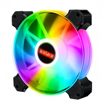 120mm PC Fan Caz Adresabile RGB ARGB Silențioasă a Ventilatorului de Răcire cu 2 Hidraulice, Rulmenti pentru PC Desktop Computer mici 3Pin mare 4D