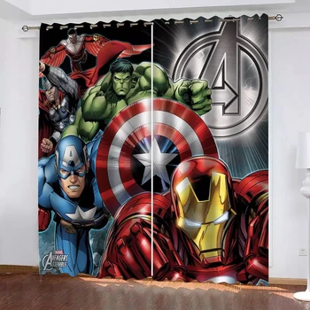 Disney Spiderman Avengers Iron Man 3D Draperii Dormitor Living Bucatarie Casa de Decorare pentru Copii Cadou de Ziua de nastere