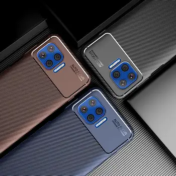 Pentru Motorola Moto G 5G Plus Fibra de Carbon Moale TPU Silicon rezistent la Șocuri Caz Pentru Moto G8 Juca G9 Putere G Stylus 2021 Capacul din Spate