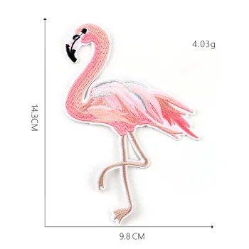 Broderie Patch-uri Flamingo insigna de Fier Pe litere Patch Pentru Îmbrăcăminte Insigna Pasta Pentru Haine Sac de Pantofi
