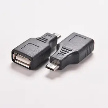Mini USB USB 2.0 O Femeie La Micro/ Mini USB B 5 Pin Male Plug OTG Adaptor Gazdă Converter Conector de până la 480Mbps Negru