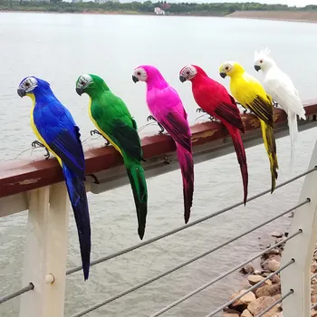 Acasă Păsări de Gradina decor Colorat Fals Papagali Artificiale Păsări Model în aer liber, Grădină Acasă Gazon Copac Decor