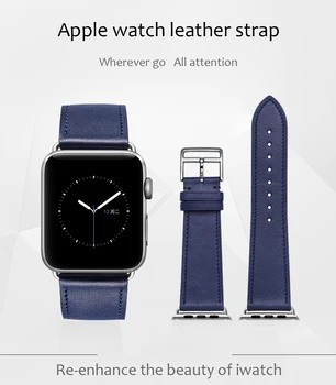 Autentic curea din Piele Pentru Apple watch band 44mm 40mm 38mm 42mm iWatch brățară ceas trupa pentru Applewatch seria 5 4 3 6 se