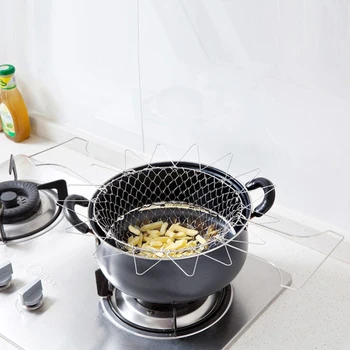 Bucătărie din oțel inoxidabil Friteuza ulei de Pliere picurator fabricate acasă mâncare gătită cartofi prajiti legume recipient Prajit coș