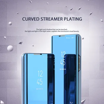 Smart Mirror Flip Stand Cazul în care Telefonul Pentru Huawei P Inteligente 2021 Y7A Z S PSmart Plus 2019 Y5P Y6P Y7P Y8P Y9A 2020 Coperta de Piele Coque
