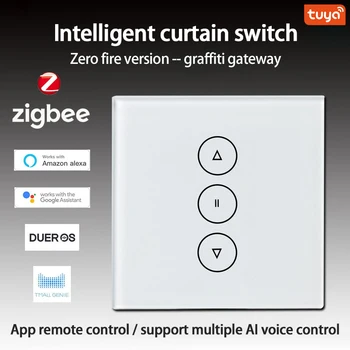 Zigbee Inteligent Cortina Comutator Timer Panou Tactil De Start Google Alexa Control Vocal Orb Electric Pentru Rulouri, Tuya De Comutare Aplicație