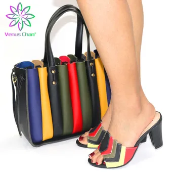 2021 Alb Nou Design Femeile Africane Pantofi Cu Saci de Potrivire Set italiană Femei Tocuri foarte inalte, de Nunta, de Crăciun