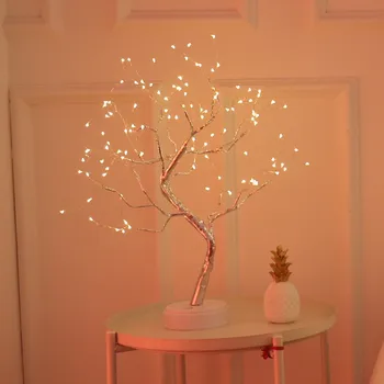 LED Copac Floare de Lumină Desktop DIY Copac Bonsai Lampă de Masă Lămpi Lumina de Noapte Pentru Acasă Copii Dormitor Decor de Crăciun, Lumini de Interior