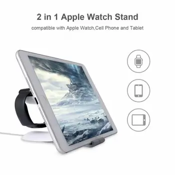 2 în 1 Încărcător de Birou Suport de Stocare Stand Pentru Apple iPad iWatch de Încărcare Stație de Andocare Universală Tabletă Suport Instrumente de Organizator